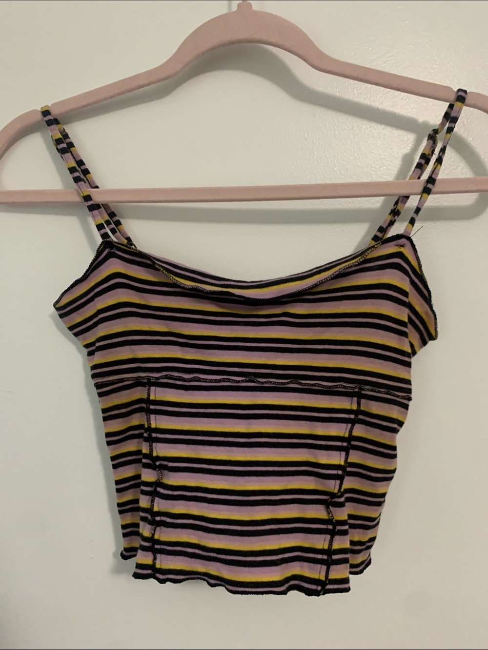 BDG urban outfitters y2k Striped Spaghetti Strap Crop cotton baby tee Top small